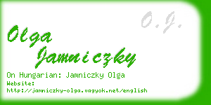 olga jamniczky business card